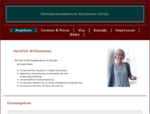 Tablet Screenshot of ernaehrungsberatung-goetzel.de